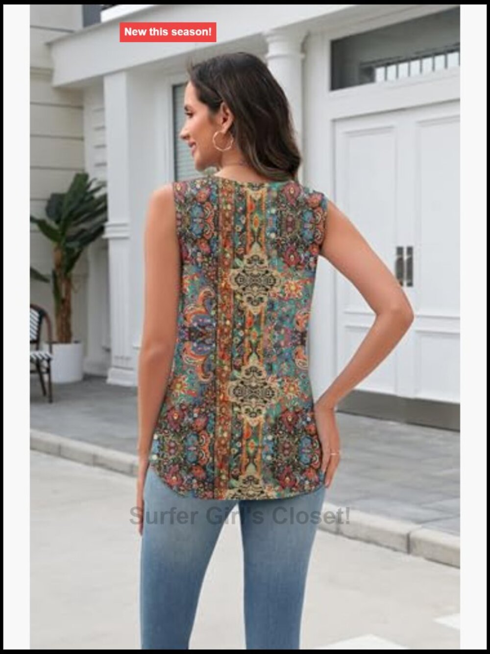 V Neck Loose Fit Sleeveless Tank Top Business Casual Blouses Summer Tops for - Picture 3 of 7